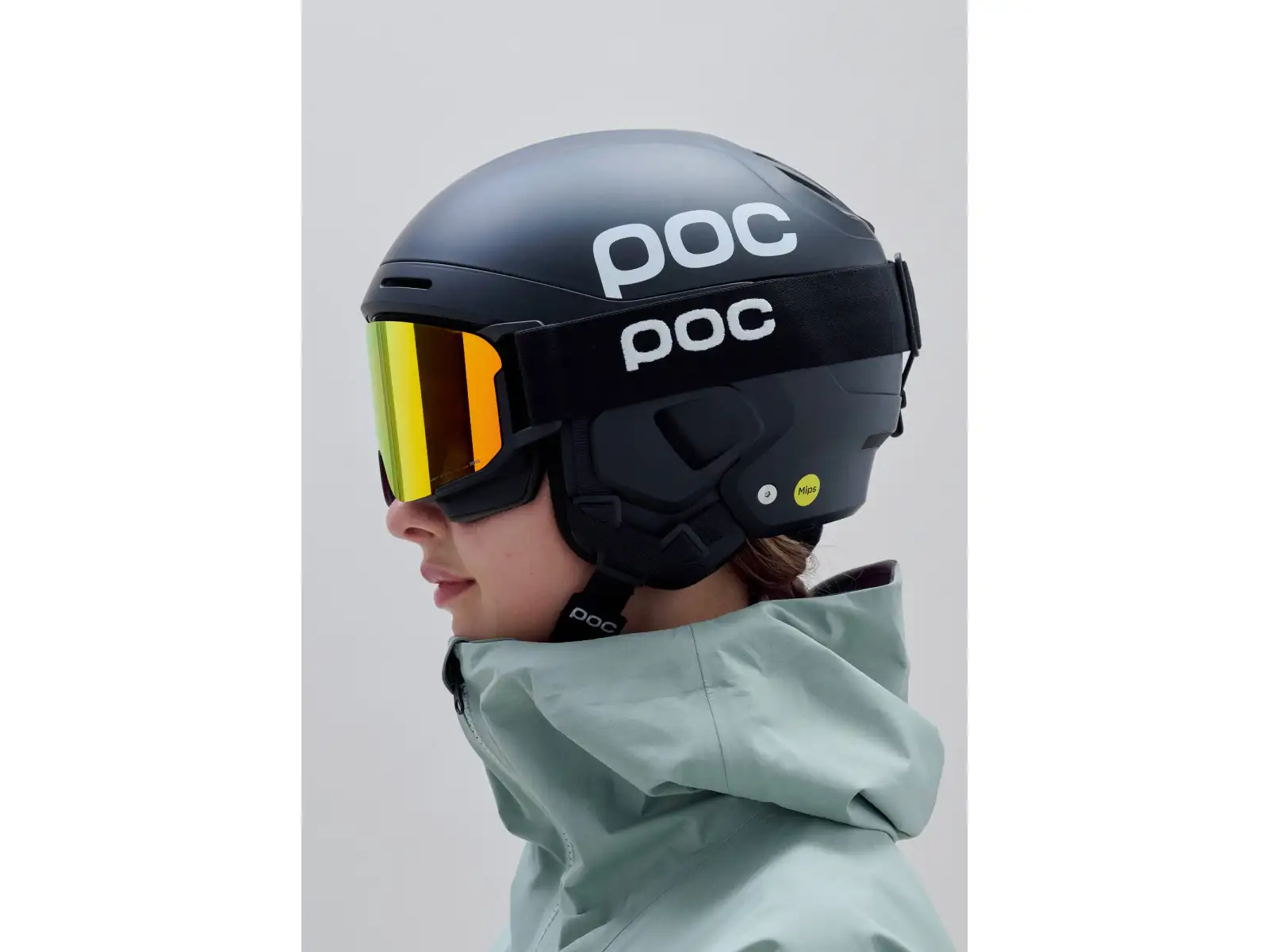 POC Nexal Mid gogle narciarskie Uranium Black/Partly Sunny Orange