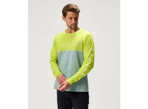 Endura Singletrack Core Printed Tee męska koszulka z długim rękawem Lime Green