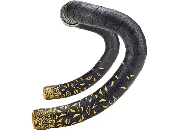 Supacaz Super Sticky Kush Star Fade owijki Gold Print/Gold Plugs