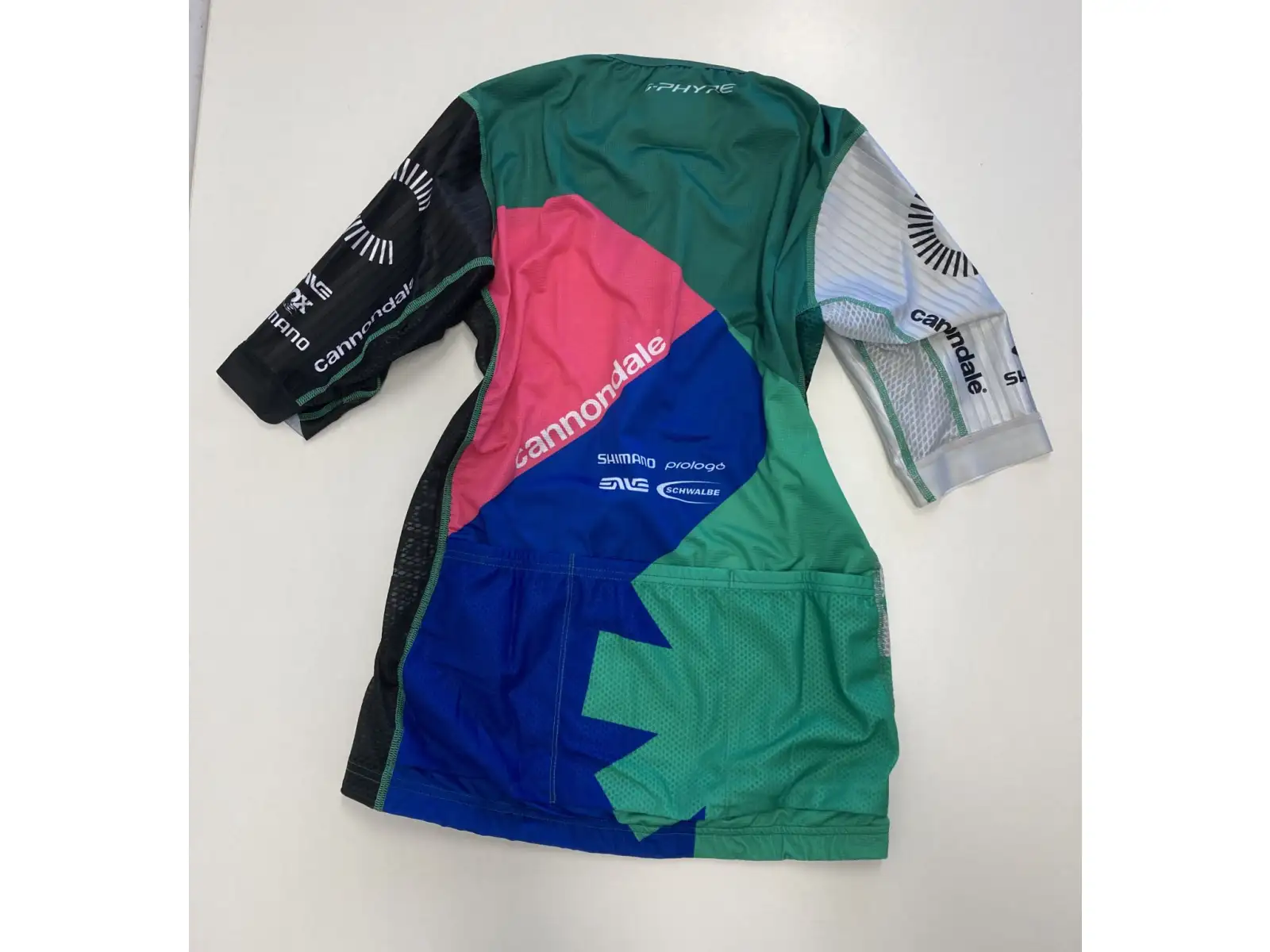 Cannondale CFR S-Phyre męska koszulka rowerowa zielona/niebieska