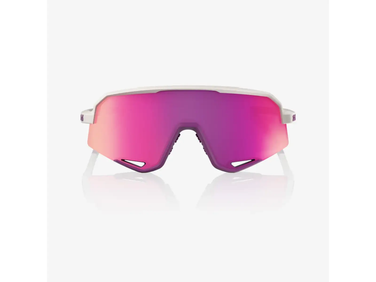 100% Slendale okulary przeciwsłoneczne Matte Chalk/Purple Multilayer Mirror Lens