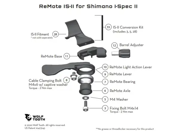 WOLF TOOTH REMOTE IS-II Conversion Kit część zamienna