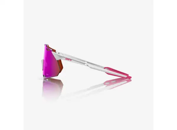 100% Hypercraft XS okulary sportowe Matte White/Pink/HiPER Vital Pink Mirror Lens