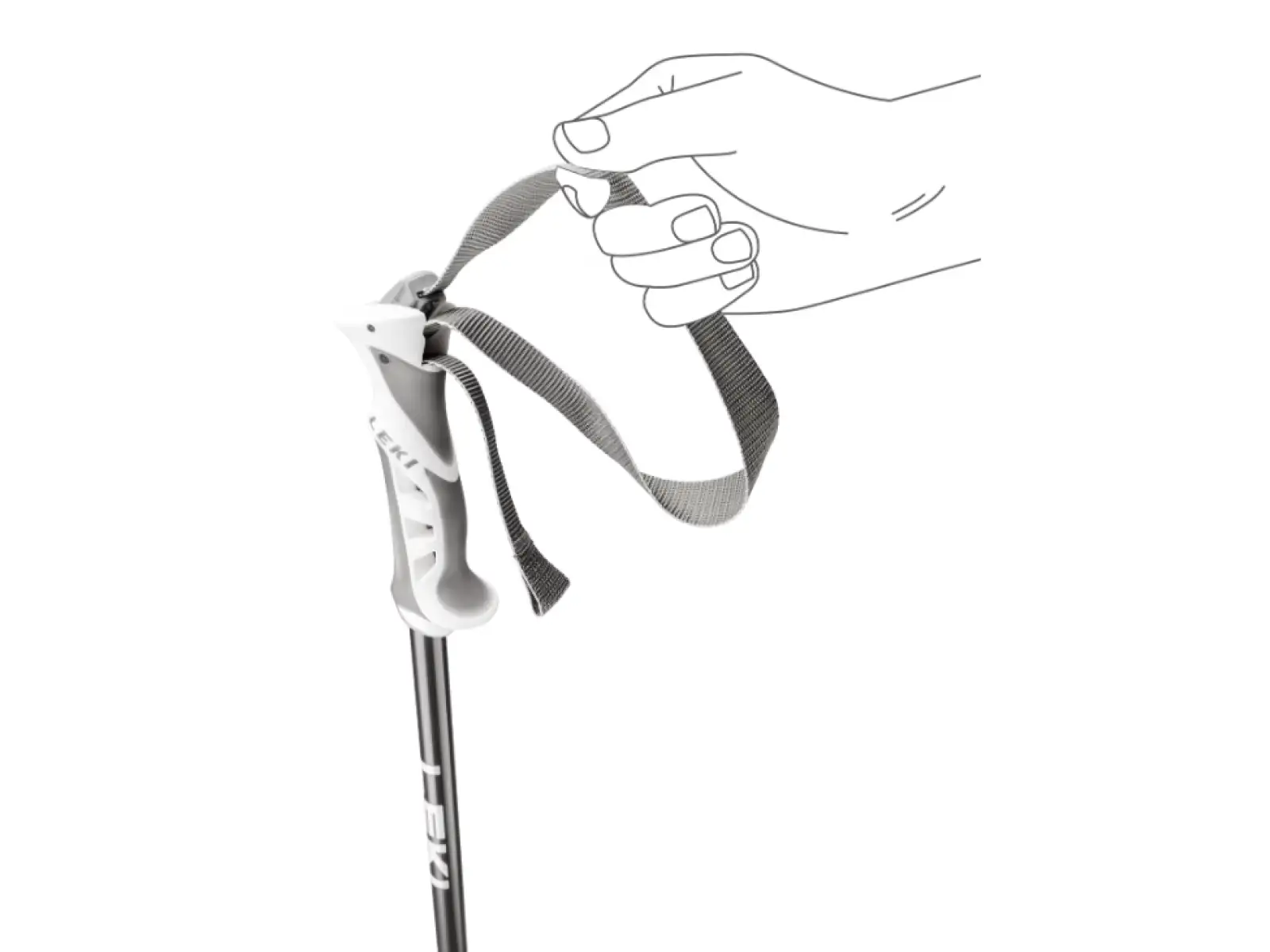 Leki Bliss kijki zjazdowe Gunmetal/Dark Anthracite/White