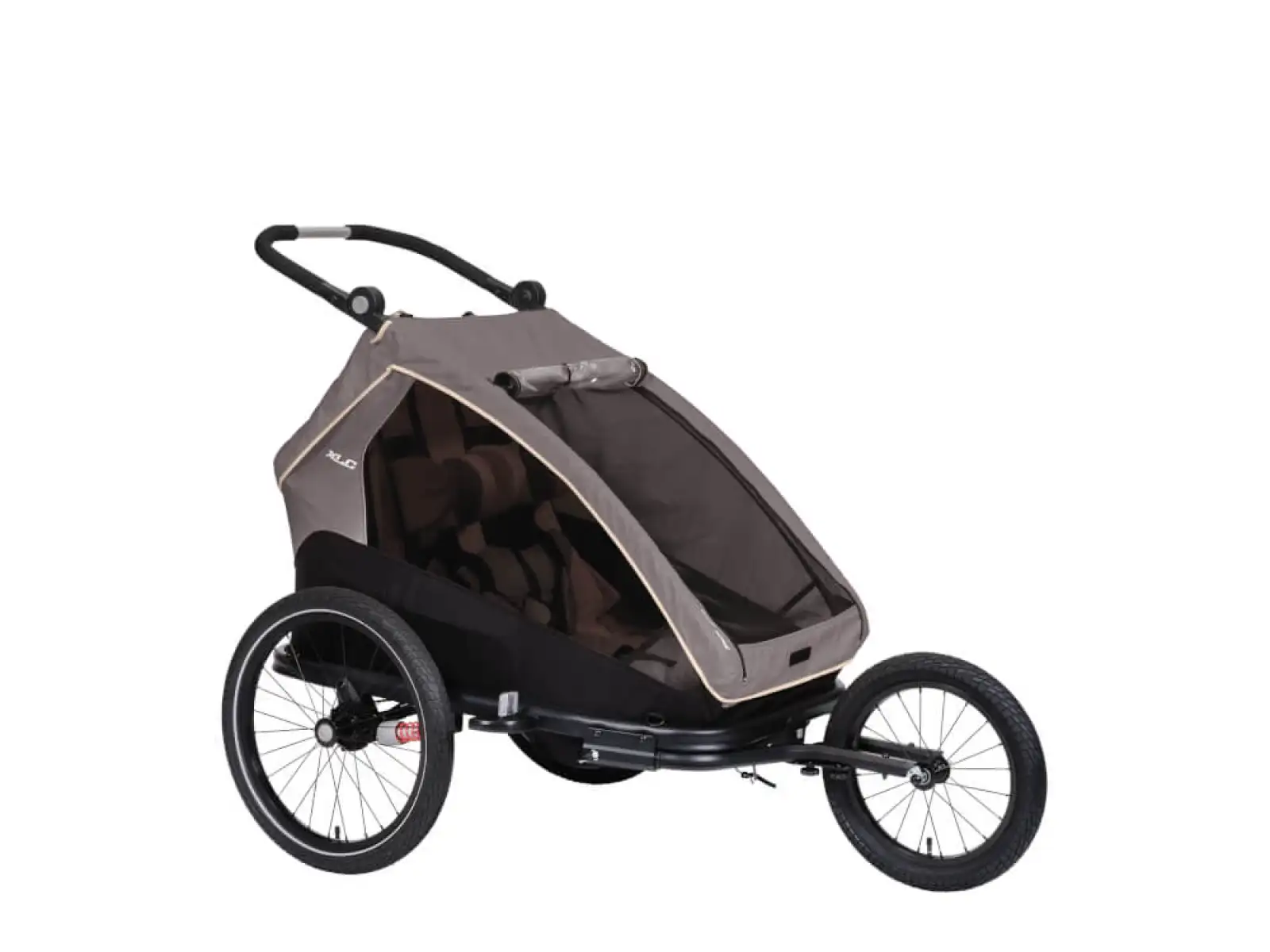 XLC DUOs BS-C10 dziecięca dwuosobowa przyczepka 20" szary/beżowy/antracyt