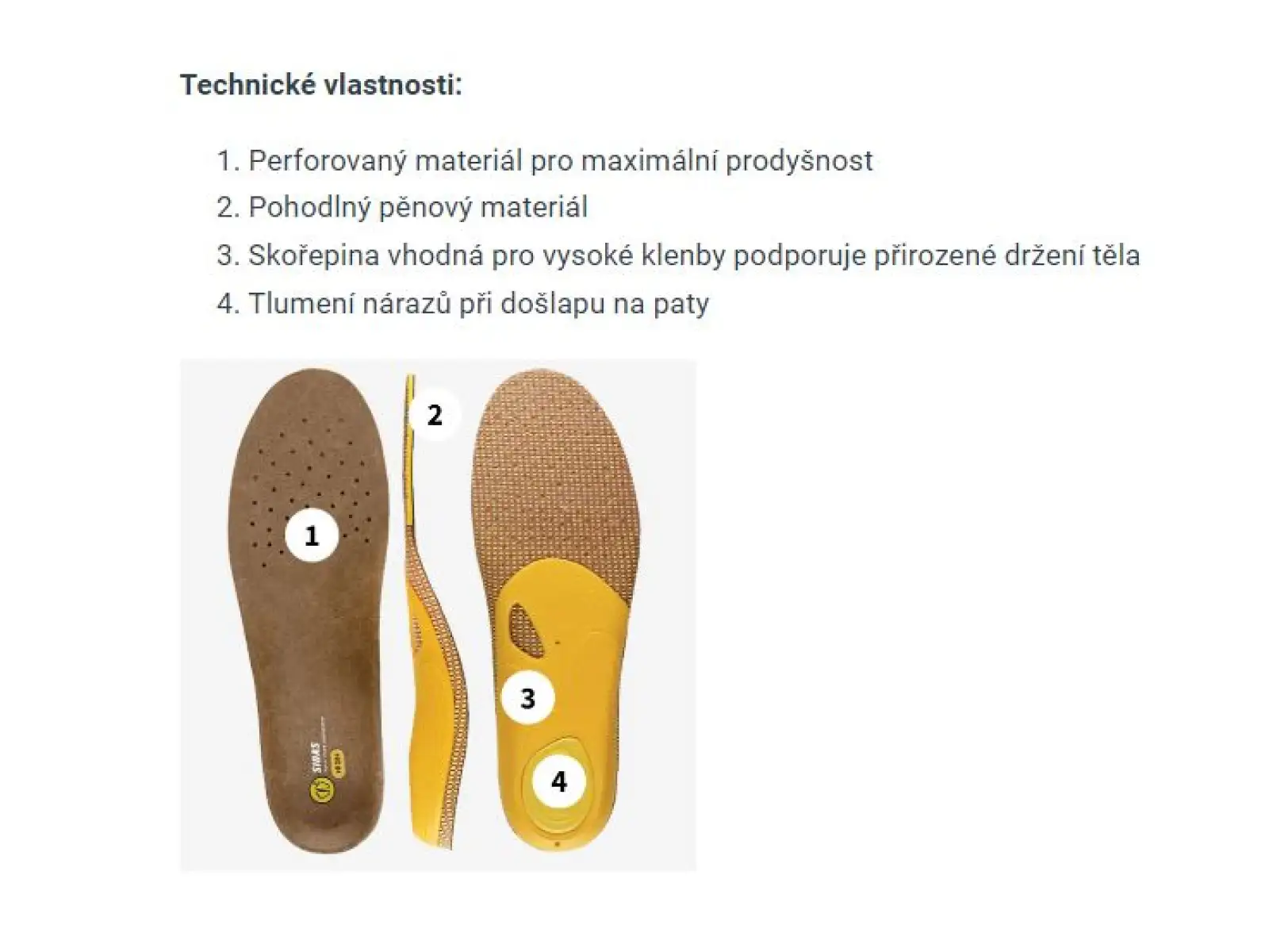 Sidas 3Feet Outdoor High wkładki do butów wysoki łuk 1 para
