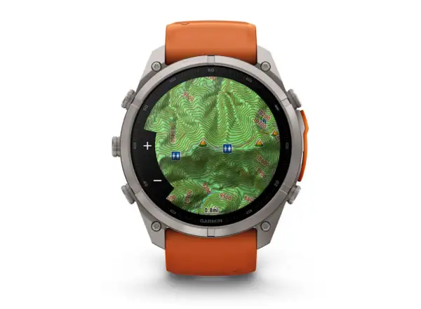 Garmin Fénix 9 Pro inReach 51 mm smartwatch  Titanium Autumn orange/Spark orange