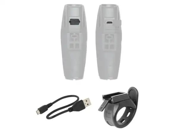 Force Shark 700LM USB przednie światło czarna