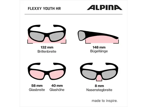 Alpina Flexxy Youth HR dziecięce okulary Blue-Red Matt/Blue mirror