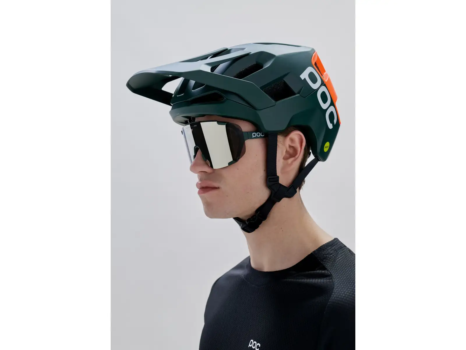 POC Kortal Race MIPS MTB kask Pargasite Green Matt/Fluorescent Orange Matt