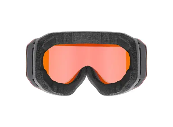 Uvex Evidnt Attract gogle narciarskie black matt/red-orange