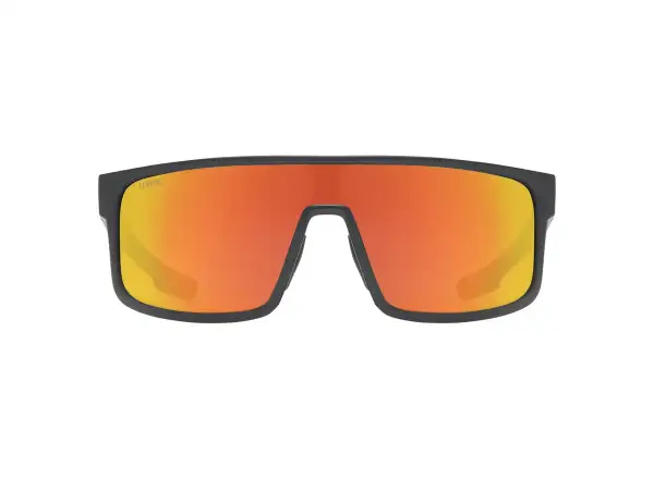 Uvex LGL 51 okulary rowerowe Black Mat/Mirror Red