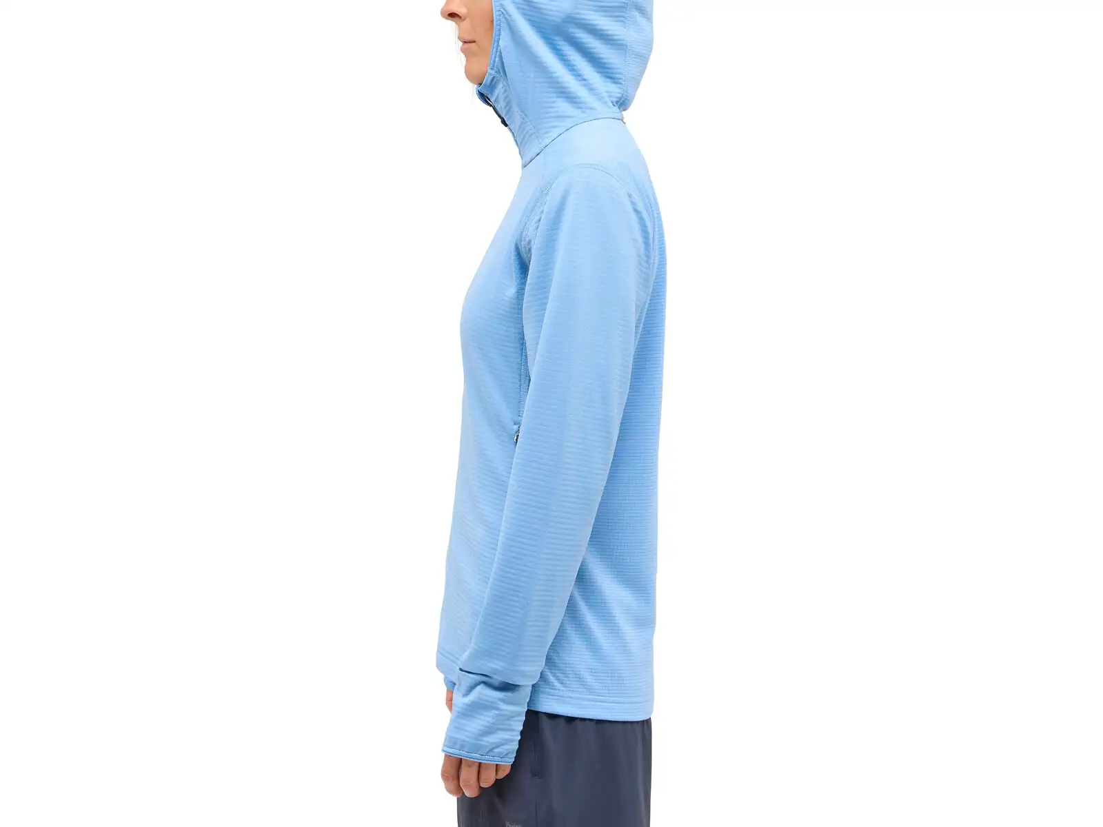 Haglöfs L.I.M Mid Multi Hood damska bluza z kapturem jasno niebieska