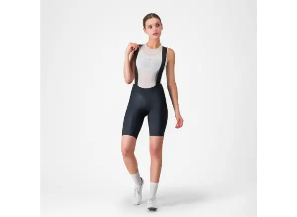 Castelli Prima 2 DT damskie spodenki rowerowe na szelkach Black/Black