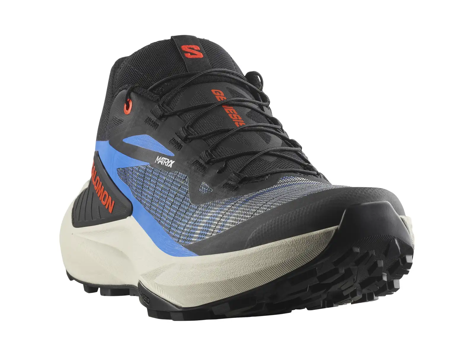 Salomon Genesis męskie buty do biegania Black/French Blue/Cherry Tomato