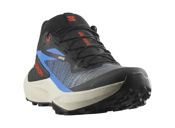 Salomon Genesis męskie buty do biegania Black/French Blue/Cherry Tomato