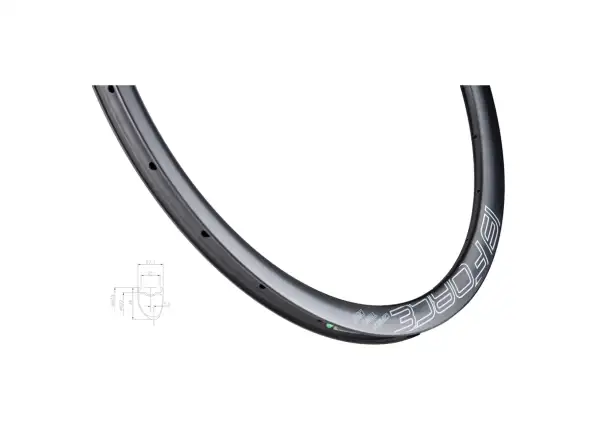 Force Karbon Disc szosowa obręcz 35 mm 24 otwory czarna