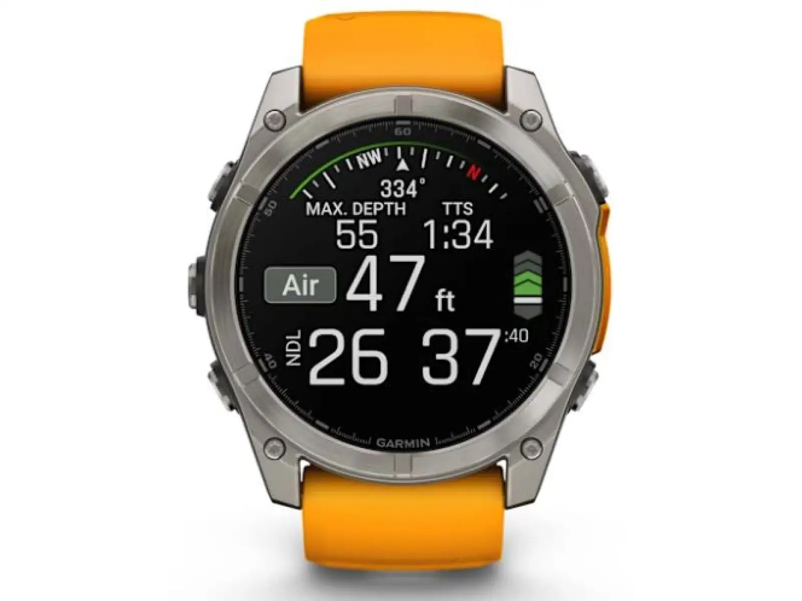 Garmin fenix 8 - 51 mm AMOLED Sapphire smartwatche Titanium Orange/Graphite