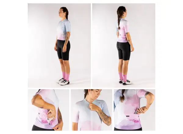 Force Splash Lady damski dres krótki rękaw różowa/niebieska