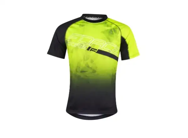 Force Core MTB koszulka z krótkim rękawem fluo/czarna
