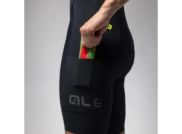 Alé Off Road Gravel-Pro męskie szorty z wkładką i szelkami Black