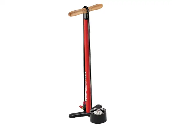 Lezyne Steel Floor Drive pompka serwisowa czerwona