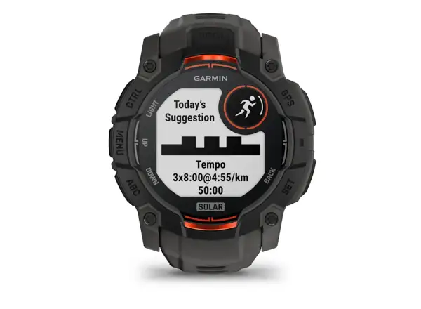 Garmin Instinct 3 Solar 50 mm inteligentny zegarek Black/Charcoal pasek