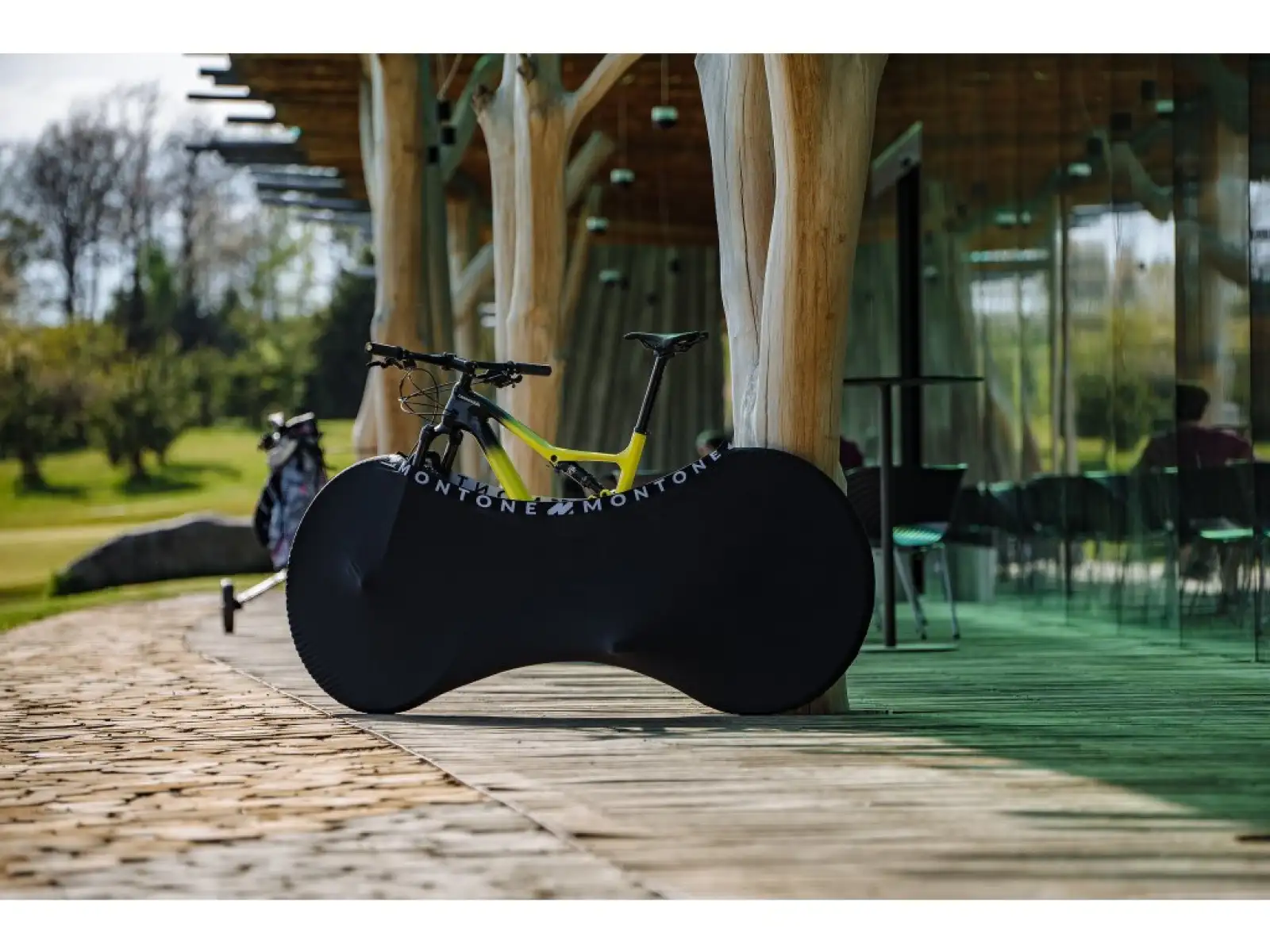Montone bike mKayak 2.0 pokrowiec na rower do użytku wewnętrznego czarny/biały