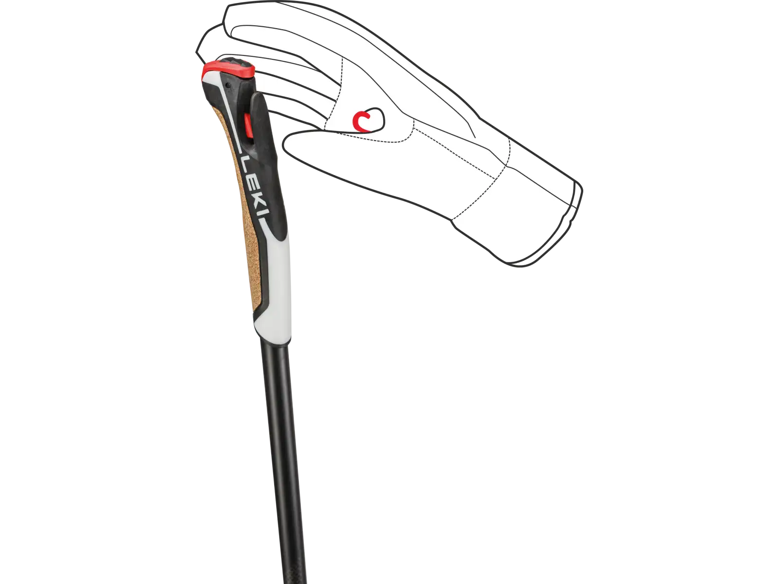 Leki PRC 750 kije do biegania Black-white-dark Anthracite