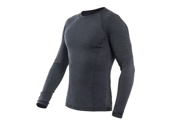 Sensor Merino Bold męska koszulka z długim rękawem Anthracite Gray