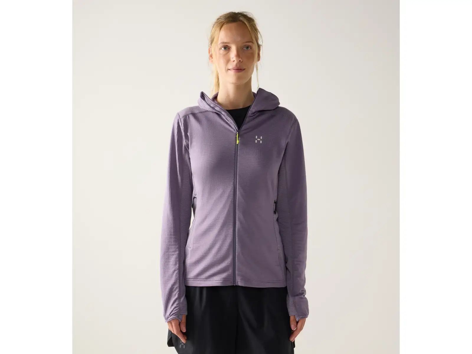 Haglöfs L.I.M Mid Multi Hood damska bluza z kapturem Purple Fog