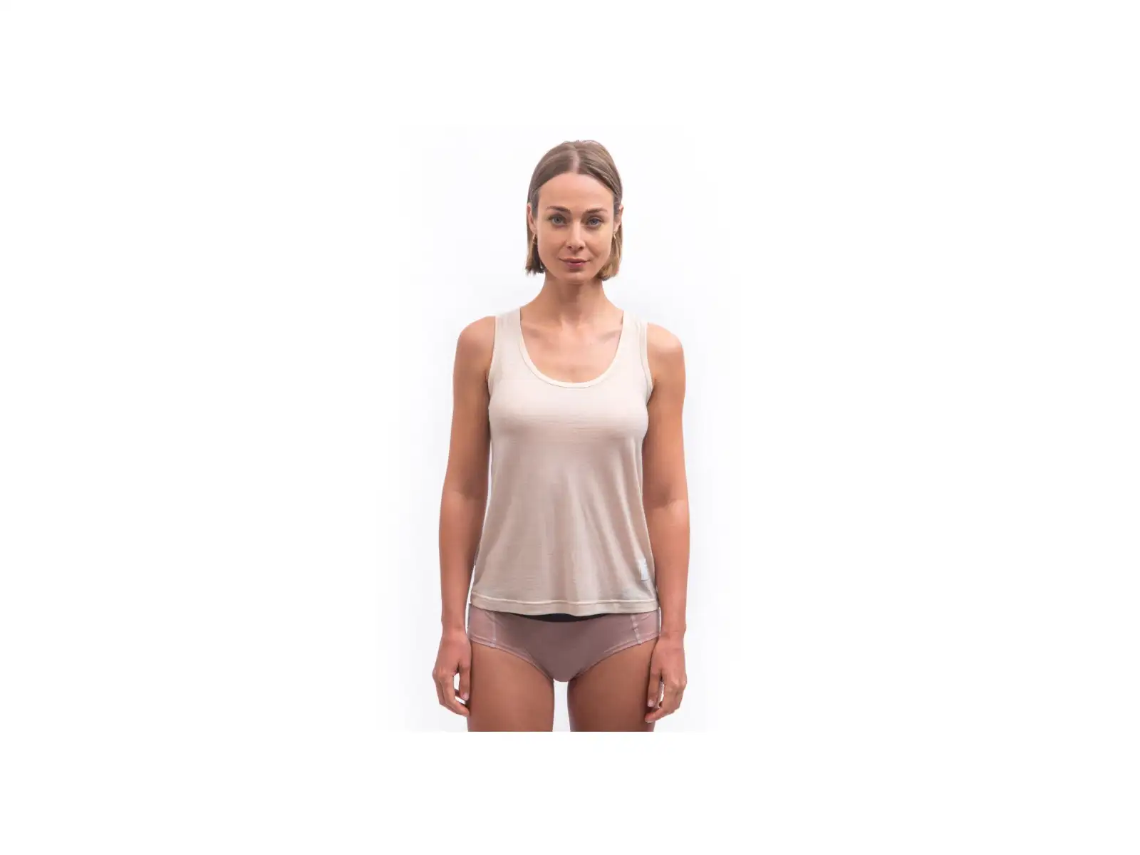 Sensor Merino Lite damska koszulka bez rękawów Mottled Beige
