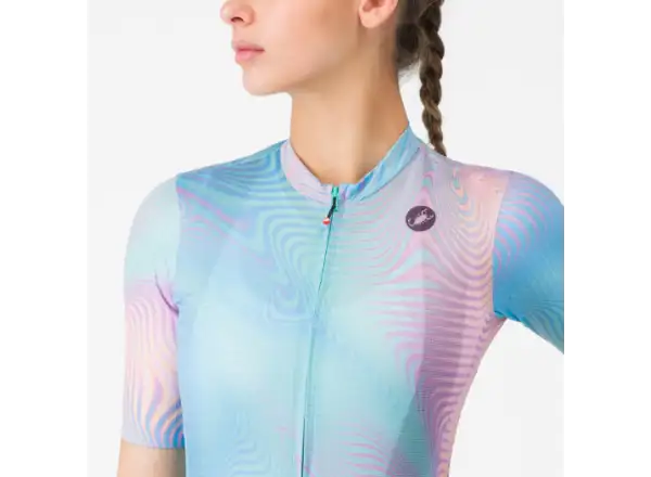 Castelli Cosmic Vortex damska koszulka krótki rękaw Multicolor Pink Green