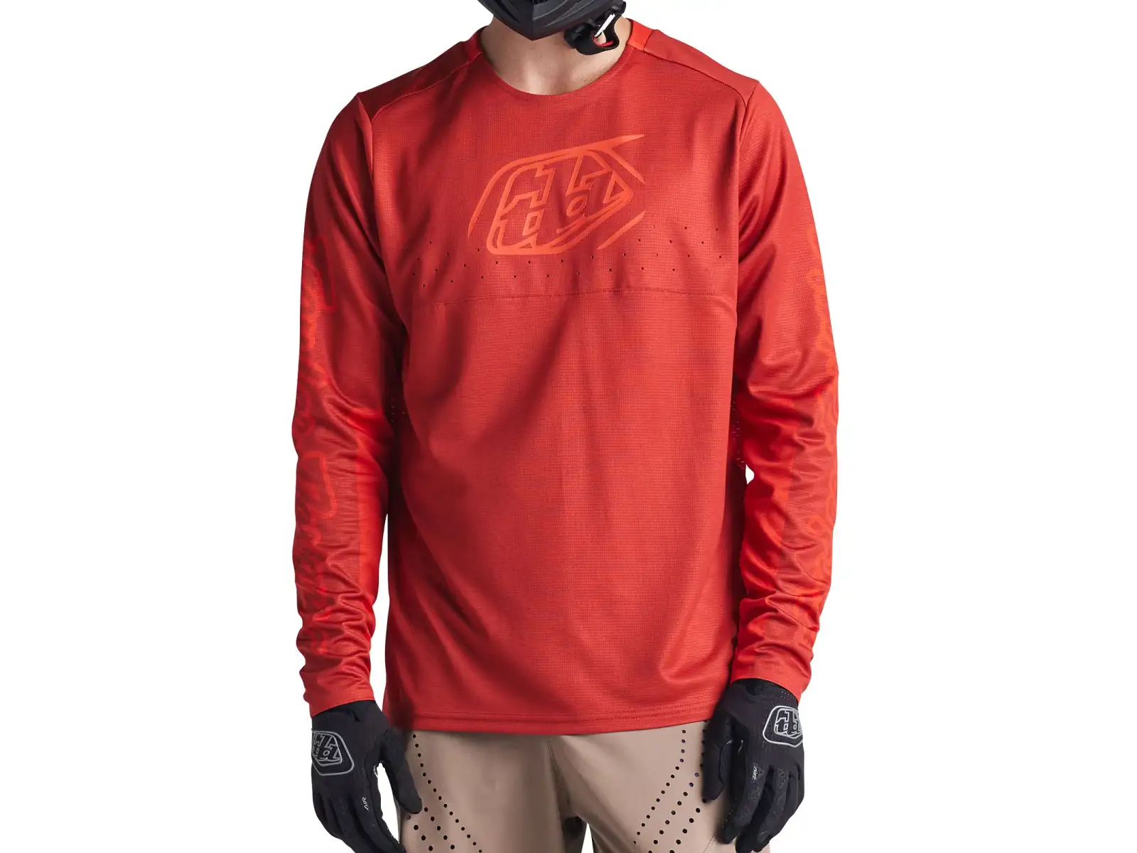 Troy Lee Designs Sprint Icon męska koszulka z długim rękawem Fire Orange