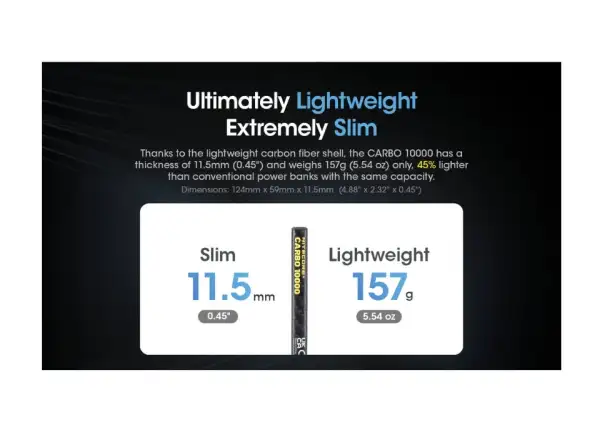 Nitecore wydajny Powerbank CARBO 10000, USB-C, 10000 mAh