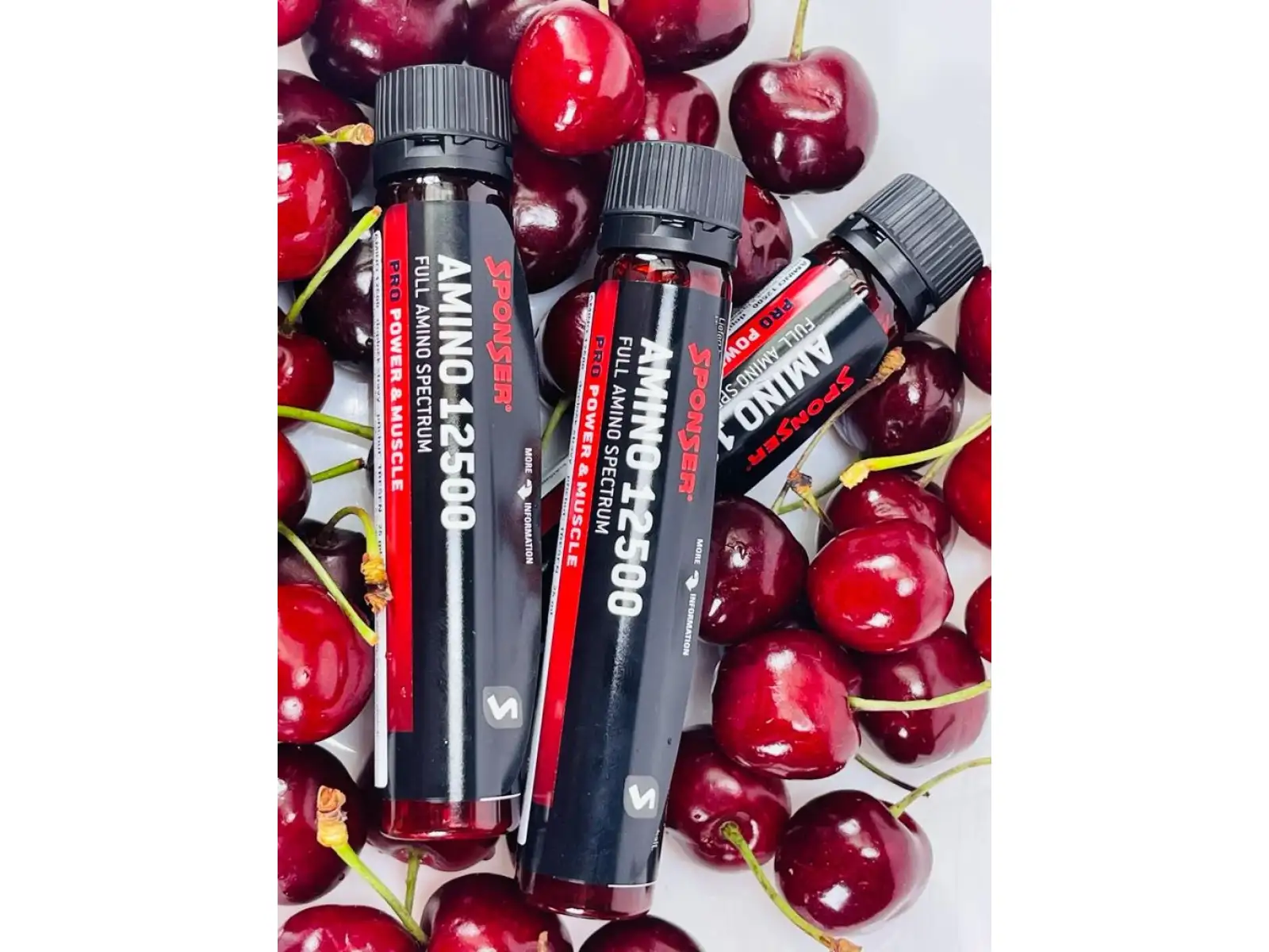 Sponser Amino 12500 aminokwasy w ampułkach 25 ml Cherry