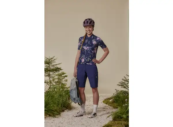 Maloja VilsaM. AOP 1/2 damski dres krótki rękaw Deep Black