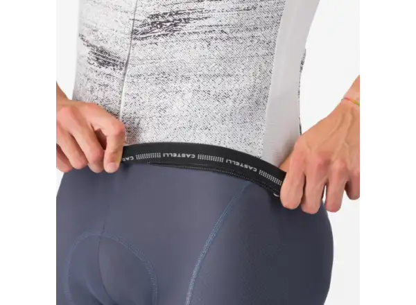 Castelli Stratus Logo męska koszulka z krótkim rękawem White/Smoky Gray