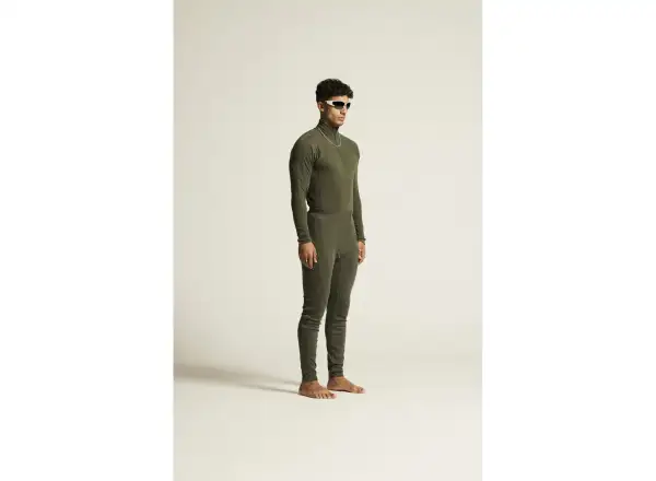 Craft ADV Wool Merino męska koszulka długi rękaw z zamkiem zielona