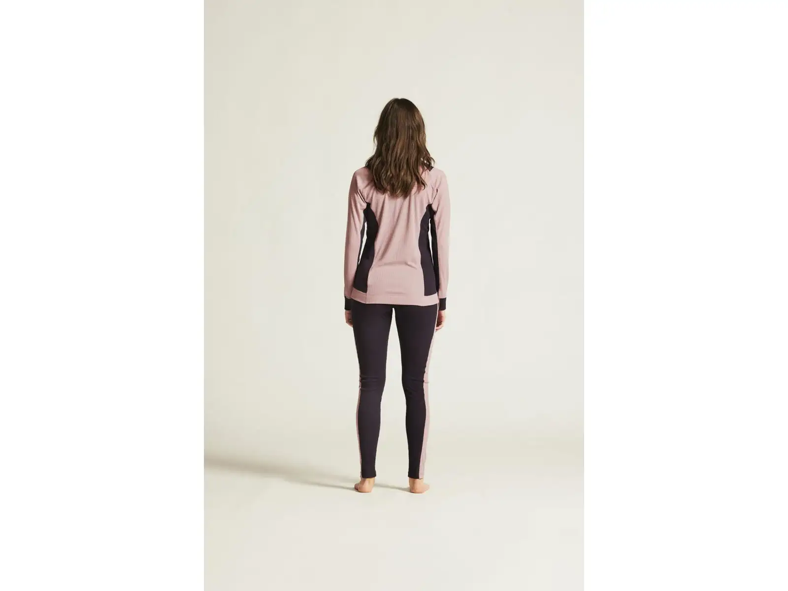 Craft Core Dry Baselayer damski zestaw koszulka długi rękaw+spodnie różowy