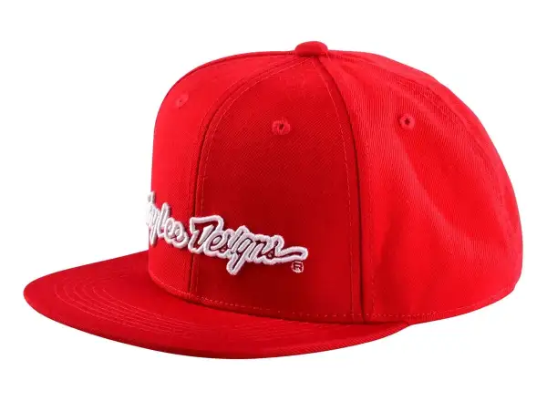 Troy Lee Designs Signature Snapback czapka Red/White