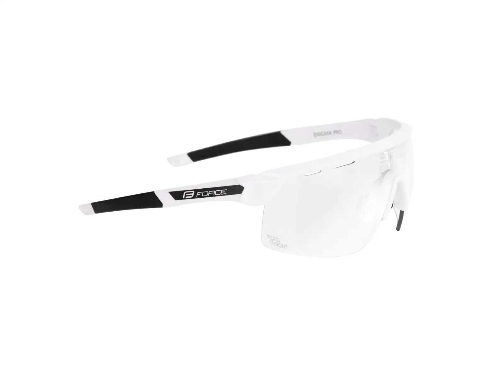 Force Enigma Pro okulary rowerowe białe połysk/fotochromatyczne szkło