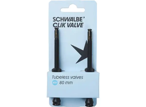 Schwalbe Clik wentyle bezdętkowe 80 mm czarna