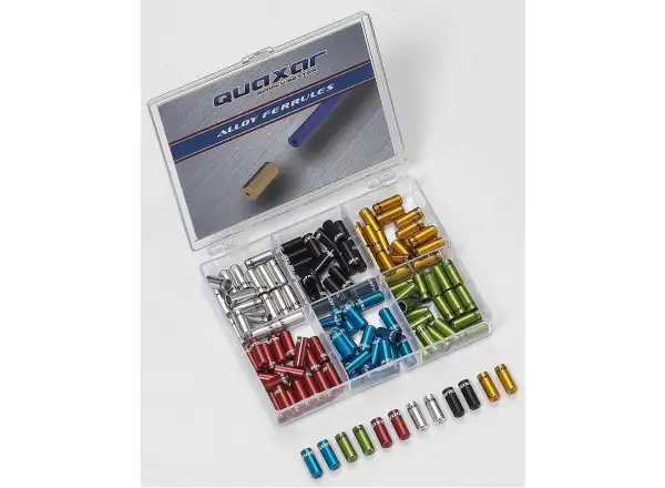 Quaxar zestaw końcówek pancerza przerzutki 4 mm 20 sztuk