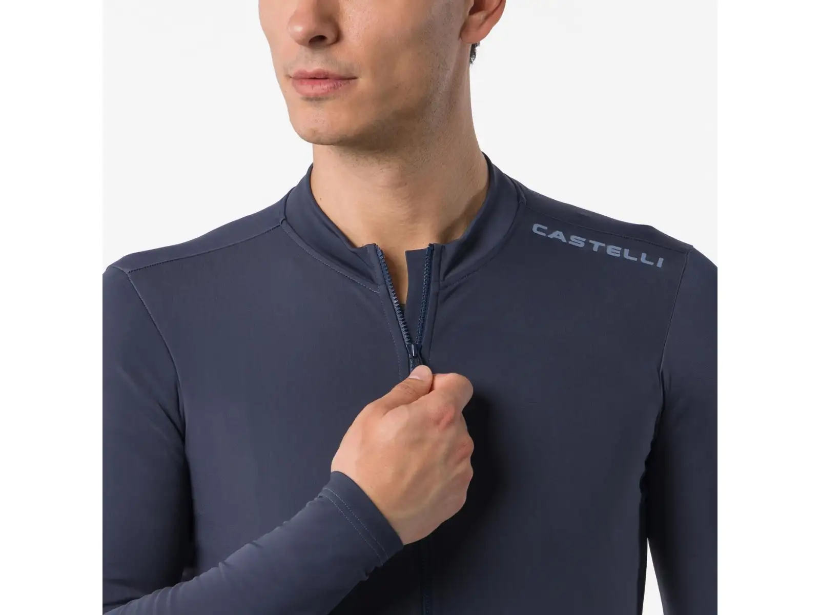 Castelli Espresso Thermal 2 męska koszulka długi rękaw Twilight blue