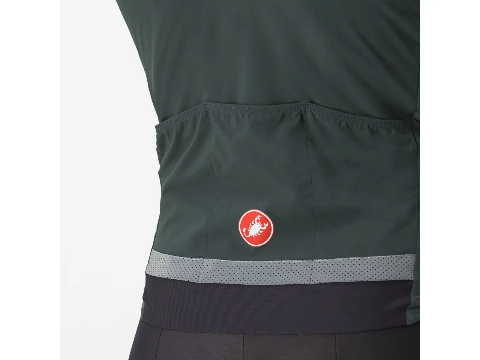 Castelli Beta RoS męska kurtka Rover Green/Red Orange