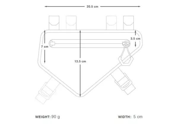 Apidura Racing torba na ramę 1 l