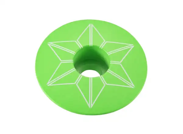 Supacaz Star Capz Powder Coated korek główki Neon Green