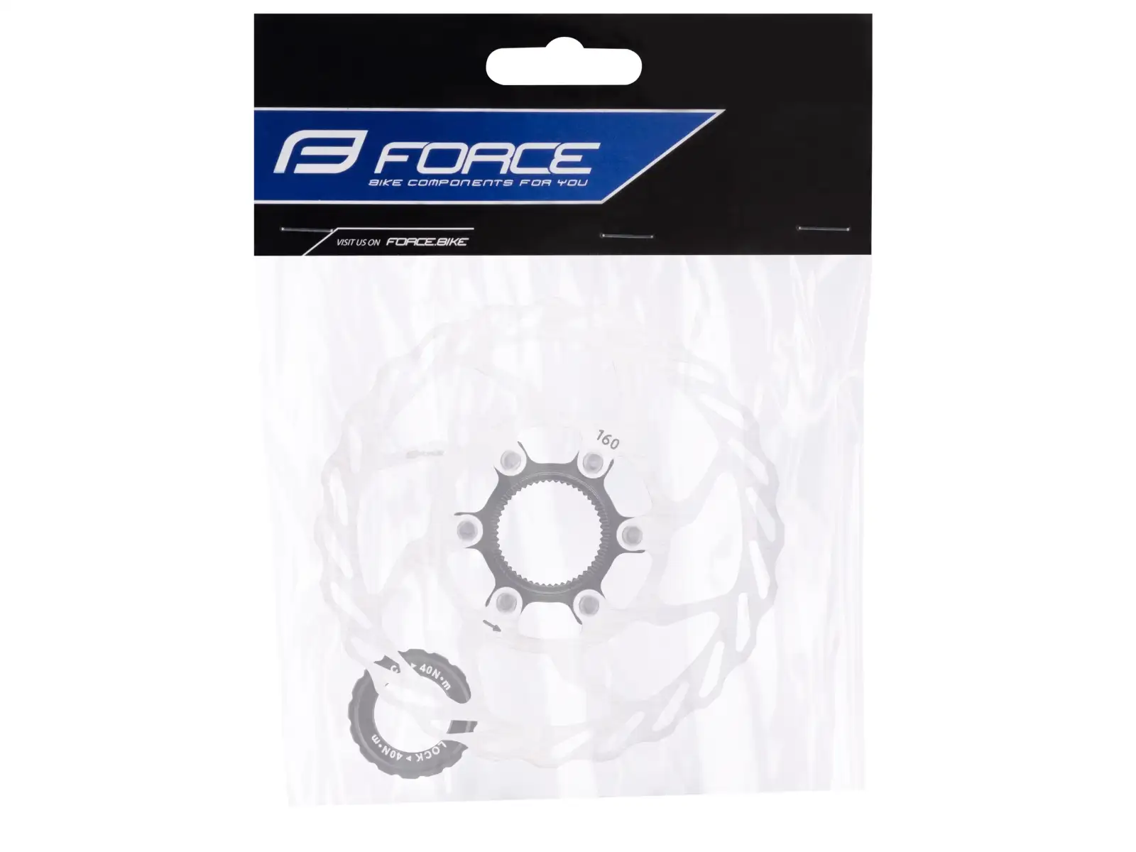 Force Center Lock 160 mm tarcza hamulcowa srebrny