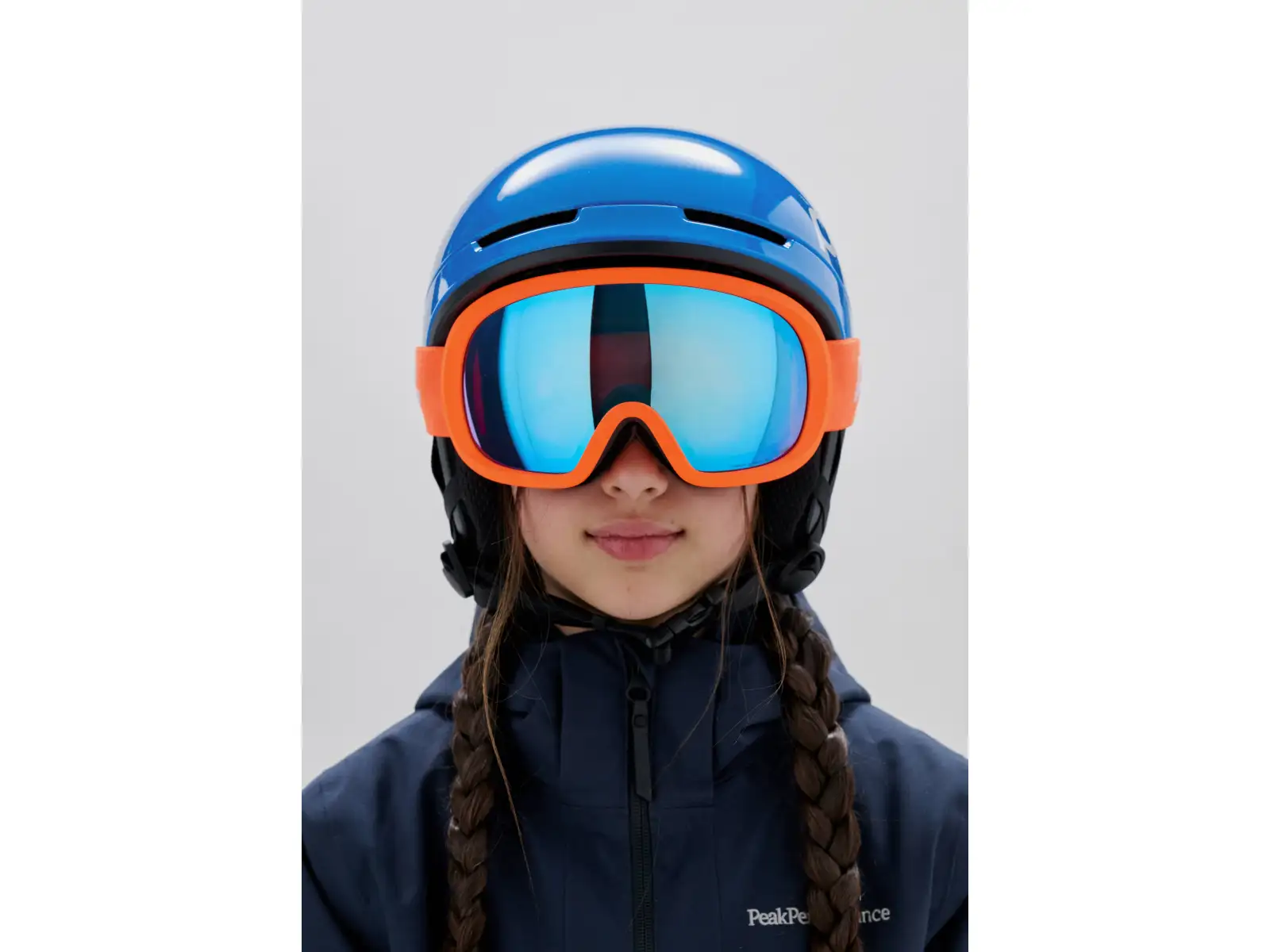 POC Fovea Mid gogle narciarskie Zink Orange/Partly Sunny Blue